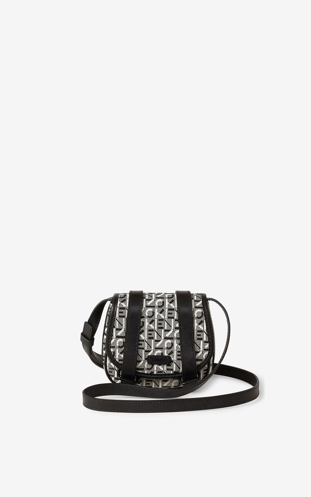 Kenzo Courier mini jacquard τσαντα messenger γυναικεια γκρι | GR606660